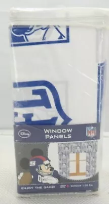 £31.84 • Buy Disney Mickey Mouse NFL New York Giants Window Panels Curtain TF