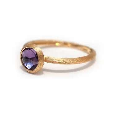 New Marco Bicego Jaipur Color 18K Yellow Gold & Amethyst Stackable Ring 7.25 • $600