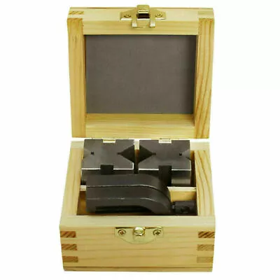 $46.99 • Buy Precision Engineers Vee Blocks Clamp Set - V Block Matched Pair Wooden Box