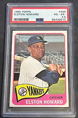 1965 Topps #450 Elston Howard NY Yankees PSA 4.5 VG-EX+ Free Shipping NEW SLAB • $49.99