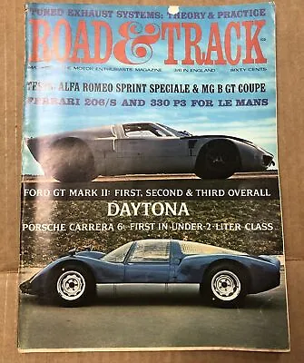 Road & Track May 1966 Ford GT Mark II PORSCHE CARREA 6 Alfa Romeo MG B GT COUPE • $39.99