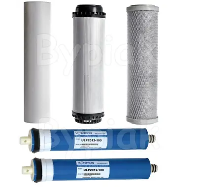 £48.90 • Buy Reverse Osmosis RO Water Replacement Filters For 4 Stage Units 2x100gpd Membrane