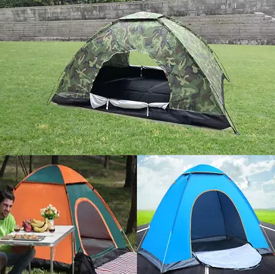 $16.14 • Buy 3-4 Man Person Pop Up Tent Family Camping Outdoor Instant Tent Hiking Festival.