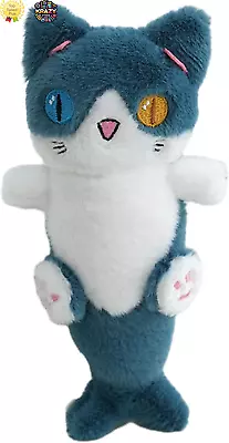 Mermaid Cat Plush Keychain - Adorable Stuffed Animal Pendant Gifts (Blue) • $10