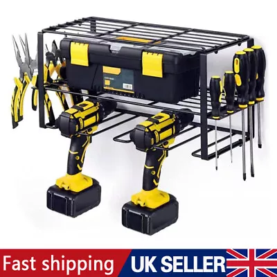 3 Layer Power Tool Organizer Electric Drill Storage Rack Wall Mount Garage Tool • £18.63