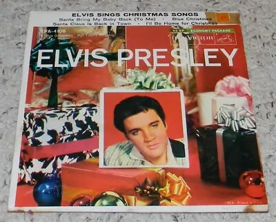 Elvis Presley Sings Christmas Songs RCA VICTOR EPA-4108 Presley Vinyl Record • $22.50