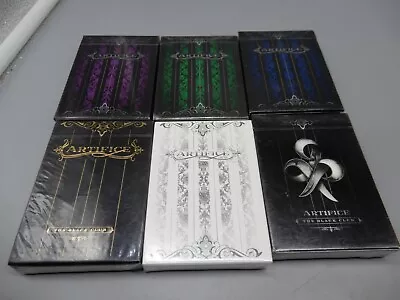 6 ARTIFICE Ellusionist Playing Card Decks GOLD PURPLE BLUE GRN NEW/SEALED Lot • $65