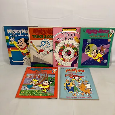 Mighty Mouse Vintage Coloring & Activity Books Mixed Lot Of 6 TPB VTG Painting • $19.99