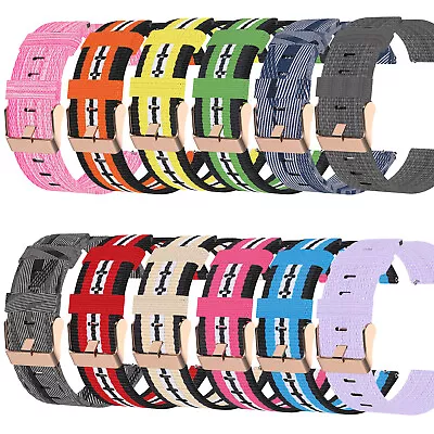 Canvas Watch Strap Band For Huawei Watch GT2 42mm Garmin Venu Forerunner 245 645 • $12.09