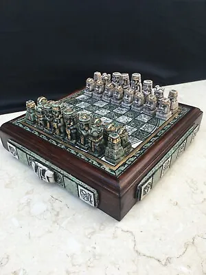 Handmade Chess Set Inspired By The Culture Of Mexico 11.25  X 11.25  • $137