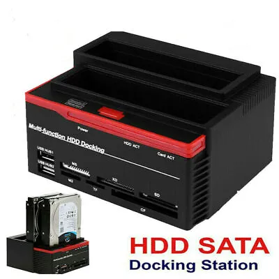 £21.59 • Buy IDE SATA HDD Docking Station USB 2.0 Hard Drive Enclosure 2.5/3.5  Case Box Base