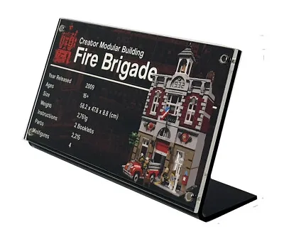 $15 • Buy LEGO 10197 Fire Brigade - CUSTOM ACRYLIC DISPLAY STAND
