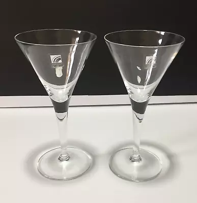 2 Light & Music Luigi Bormioli Martini Cocktail Glasses 17cm Tall X 8.5cm Diam • $46