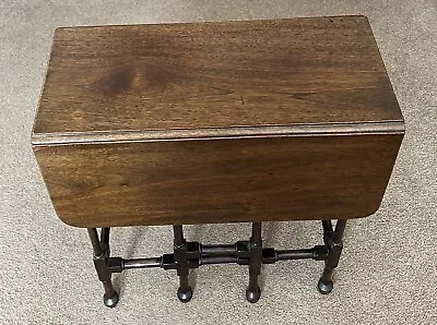 Antique Small Spider Mahogany Drop Leaf Gate Leg Georgian Queen Anne Table • £129.99