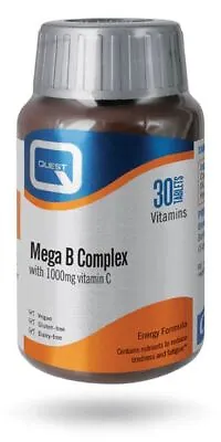 Quest Mega B Complex + 1000mg Vit C - 30 Tablets • £14.99