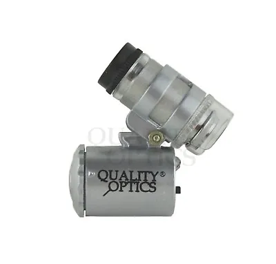 Quality Optics USA Illuminated Mini Microscope 2-Function 60x Magnifier UV/LED • $7.99