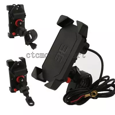 Motorcycle Phone Holder USB Charger For Harley Touring Road Street Glide King • $17.70