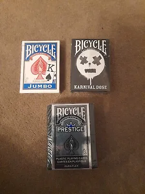 3 Packs Of Bicycle High Quality Playing Various New Sealed • £12