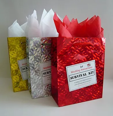 £6.99 • Buy 1st Paper Wedding Anniversary SURVIVAL KIT Novelty Gift Idea Unique Fun Present