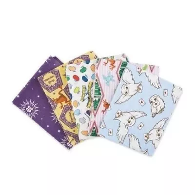 HARRY POTTER FAT QUARTERS 10 Pk 100% Cotton Fabric 45 X 56cm Hogwarts Hedwig • £15.11