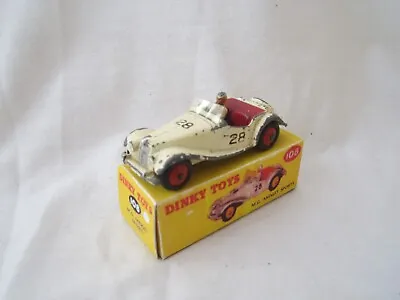 VINTAGE DINKY No.108 MG MIDGET SPORTS UNRESTORED WITH CRAFTED BOX. • £19.99