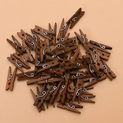  300 Pcs Waist Tightening Clips Wooden Clothes Peg Mini Manual • £11.69