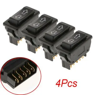 4x DC 12V Black Universal Car Power Door Lock/Power Window Rocker Switches 5 Pin • $13.89