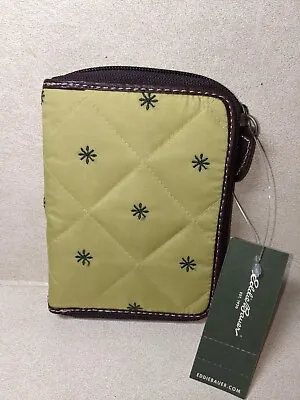  Eddie Bauer Down Wallet~Cross-stitched~Snowflake Design~Lime Green~NEW With Tag • $22