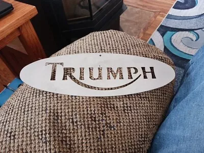 Triumph Motorcycles Motorbike Garage DEALER SERVICE METAL SIGN 12 X 4 Inches  • $28