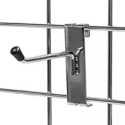 £8.90 • Buy Single Hooks For Grid Gridwall In Chrome 4 Sizes Available Pack Of 10 (j26+)