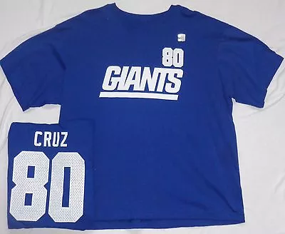 New York Giants Football Victor Cruz 80 Short Sleeve Shirt Blue New • $9.99