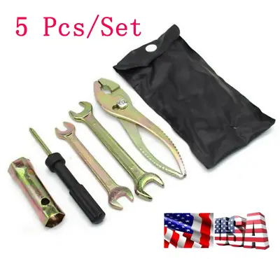 Motorcycle Scooter Tool Kit Spark Plug Socket Wrench Spanner Plier Screwdriver  • $15.29