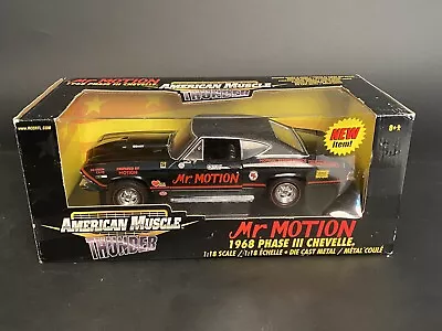 American Muscle Thunder Mr. Motion 1968 Phase III Chevelle SS Black 1/18 Diecast • $99.99