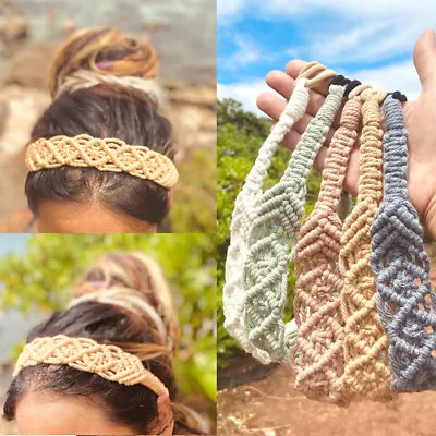 $5.31 • Buy Boho Woven Macrame Floral Headband Women Head Wrap Hairband Hair Accessories 1PC