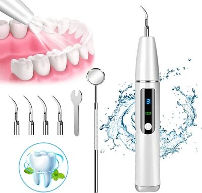 $30.68 • Buy Electric Ultrasonic Dental Scaler Tooth Cleaner Calculus Remover Teeth Whitening