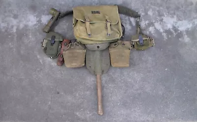 Old WW2 To Vietnam War Era M1936 Musette Bag & M1956 Suspenders & More (USED) • $130