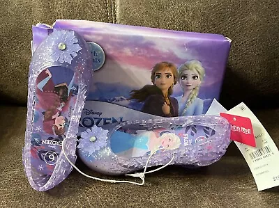 New Toddler Girl's Disney Frozen Ballet Jelly Purple Light Up Heels Size 6 • $19.95