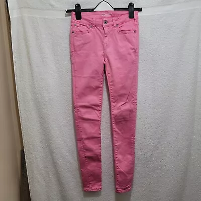 Jack Wills Super Skinny Jeans Womens Size 26 Waist 30 Leg Pink The Fernham • £11.99