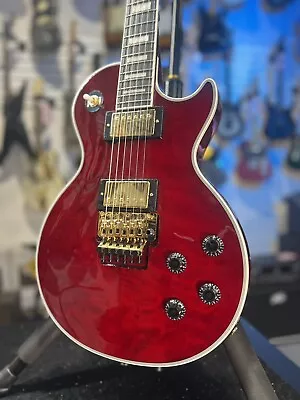 Epiphone Alex Lifeson Les Paul Custom Axcess Electric Guitar Ruby Auth Deal! 790 • $1299