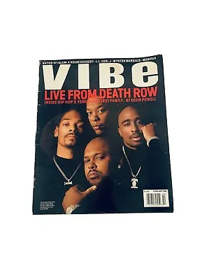 $385 • Buy VIBE MAGAZINE (1996 Death Row Cover Tupac, Dr. Dre, Snoop Dogg, Suge) Very Good