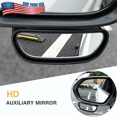 Universal Car Blind Spot Mirror Wide Angle Add On Rear Side Large View Mirror US • $9.99