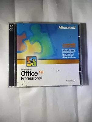 Microsoft Office XP Professional 2002 Academic Version W/ Product Key 2 CD Case • $17.99