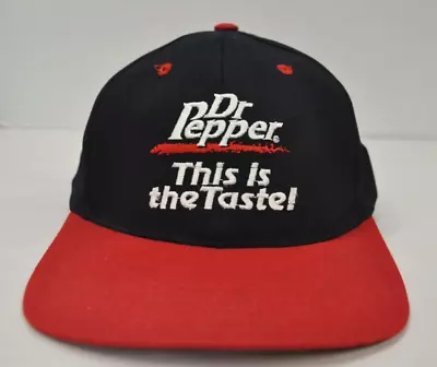 Dr.Pepper Vintage Snapback Hat / Cap Dark Blue & Red This Is The Taste! • $23