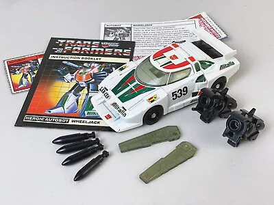 Wheeljack 100% Complete W/booklet 1984 Vintage G1 Transformers Action Figure • $179.90