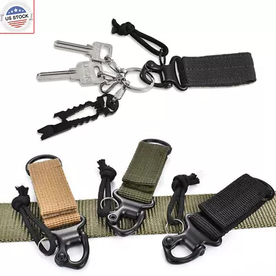 Tactical Key Chains Carabiner EDC Gear Clips Military Keychain Molle Accessories • $6.98