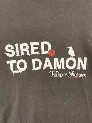 Vampire Diaries Womens TShirt Medium Black Sired To Damon • $14.99