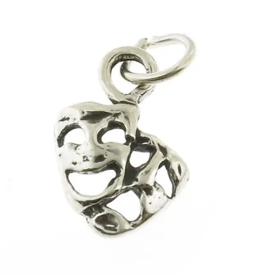 £8.52 • Buy 925 Sterling Silver Comedy Tragedy Mask Charm Made In USA