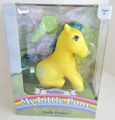 My Little Pony G1 Bubbles Earth Pony Yellow Hasbro Basic Fun NRFB Seated 2018 • $16.64