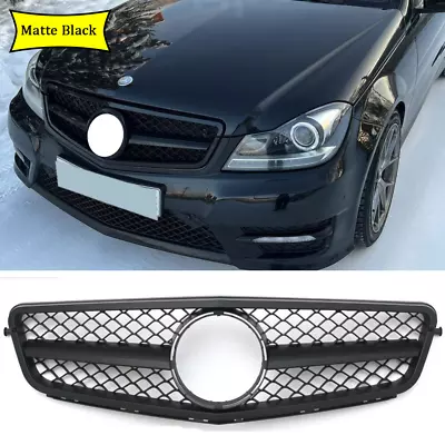 AMG Style Grille For Mercedes Benz C-Class W204 C280 C300 C350 2008-2014 Black • $52.16