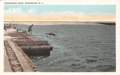 Manasquan Inlet New Jersey Whie Border • $7.99